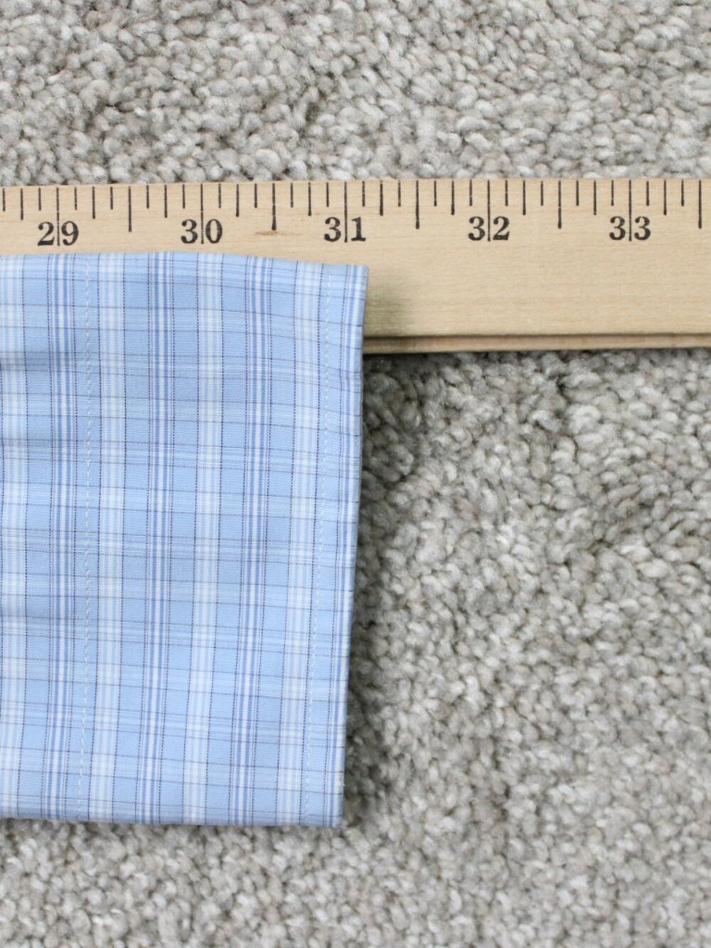 Canali Dress Shirt Mens 15 1/2, 39 Blue Check 100% Cotton Long Sleeve Button Up - Picture 8 of 12